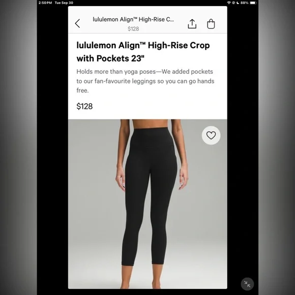 Lululemon Camo Align High-Rise Leggings/ Media Pockets FINAL PRICE - Picture 2 of 9